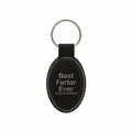 Best Farter Ever Engraved Leatherette Keychain for Men, Funny Gift for Dad