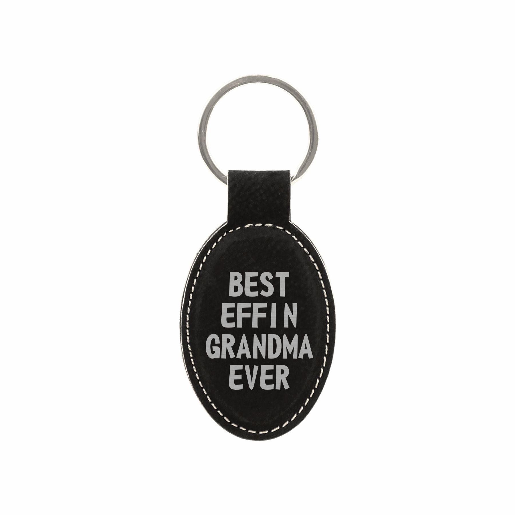 Best Effin Grandma Ever Engraved Leatherette Keychain for Women, Funny Gift for Grandma