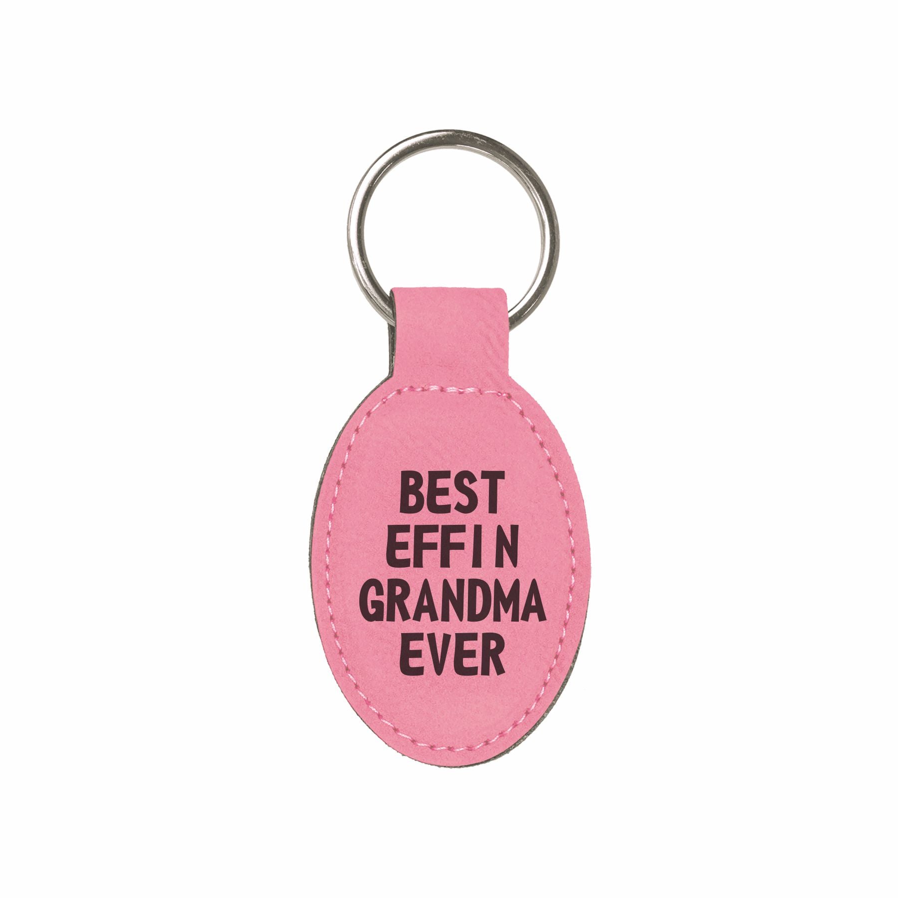 Best Effin Grandma Ever Engraved Leatherette Keychain for Women, Funny Gift for Grandma
