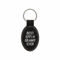 Best Effin Grammy Ever Engraved Leatherette Keychain for Women, Funny Gift for Grandma