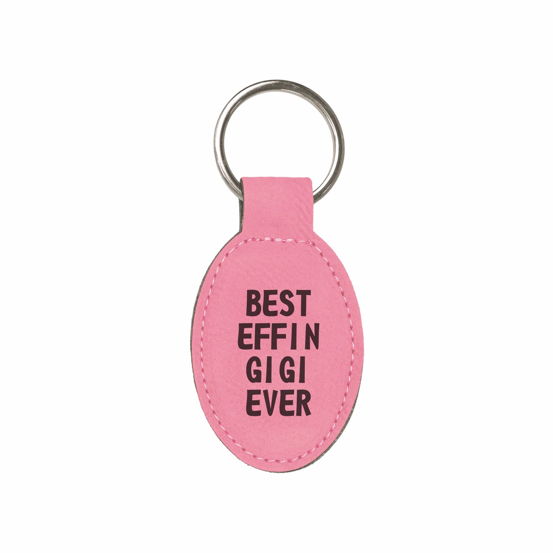 Best Effin Gigi Ever Engraved Leatherette Keychain for Women, Funny Gift for Grandma