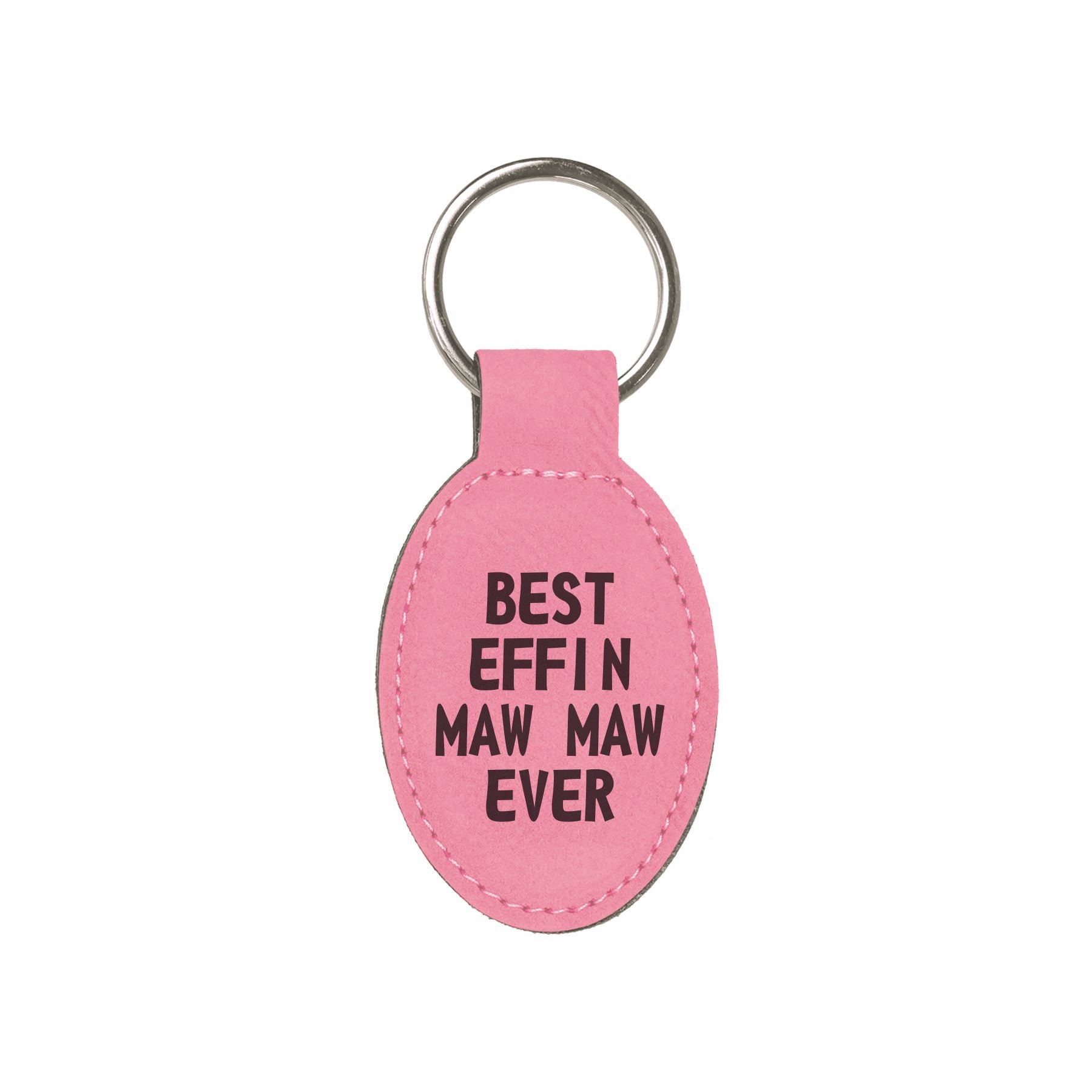 Best Effin Maw Maw Ever Engraved Leatherette Keychain for Women, Funny Gift for Grandma