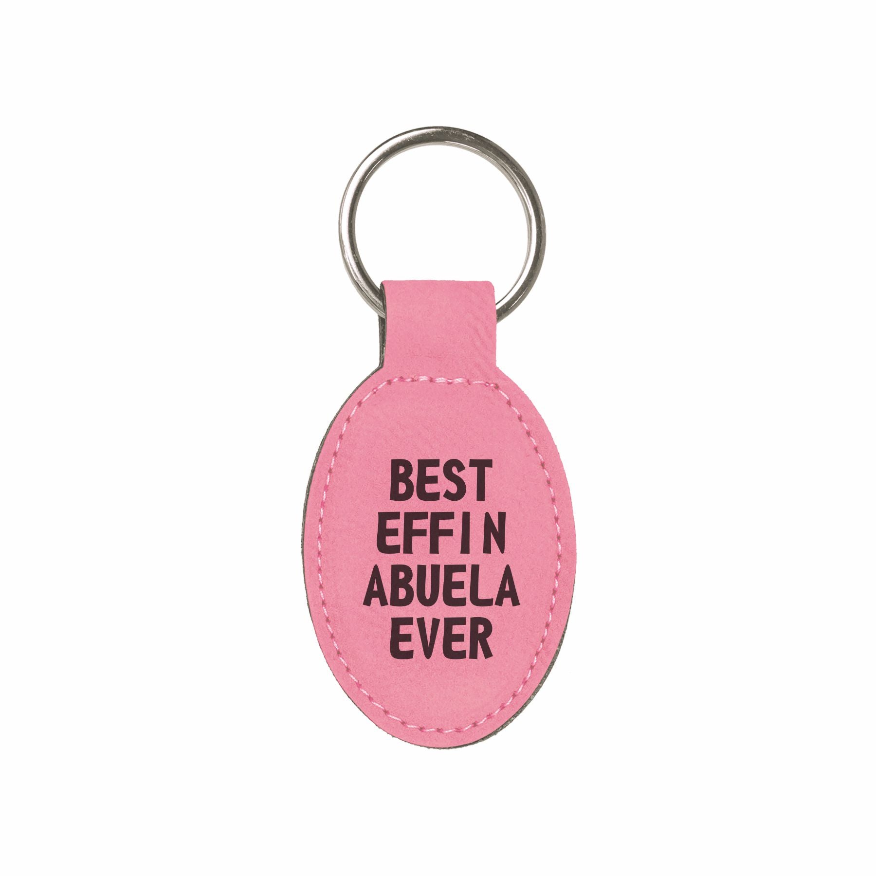 Best Effin Abuela Ever Engraved Leatherette Keychain for Women, Funny Gift for Grandma