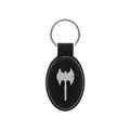 DND Gifts, Barbarian Class Symbol Engraved Leatherette Keychain, Dungeons Dragons