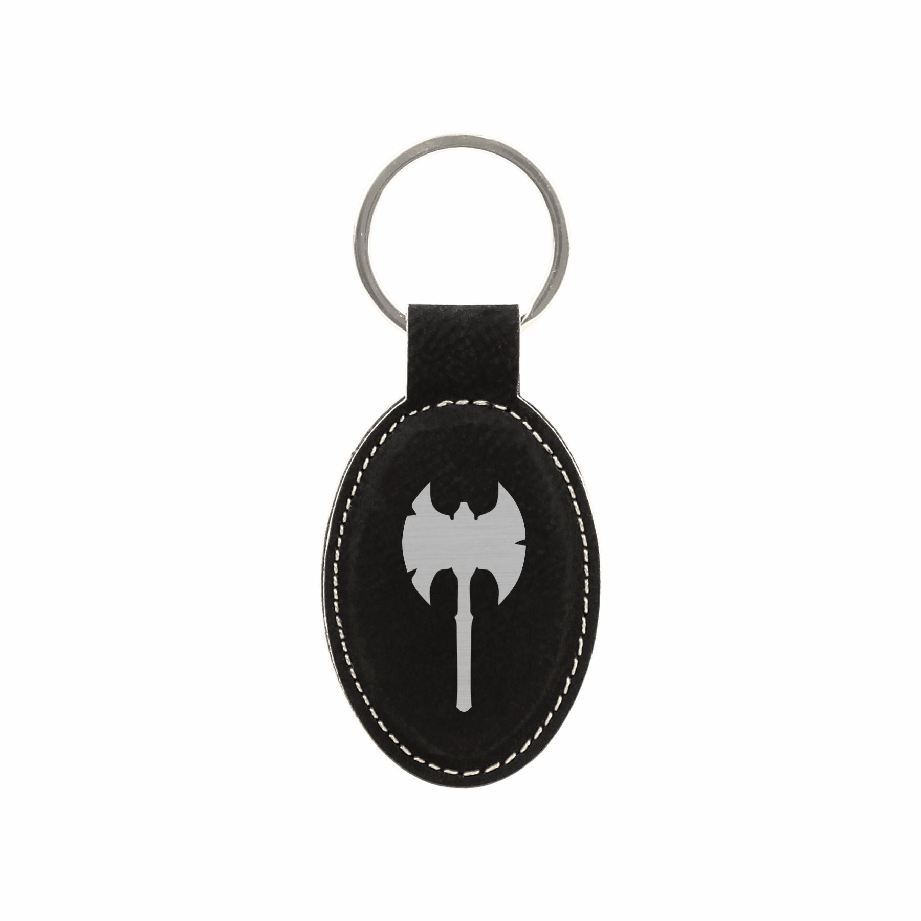 DND Gifts, Barbarian Class Symbol Engraved Leatherette Keychain, Dungeons Dragons