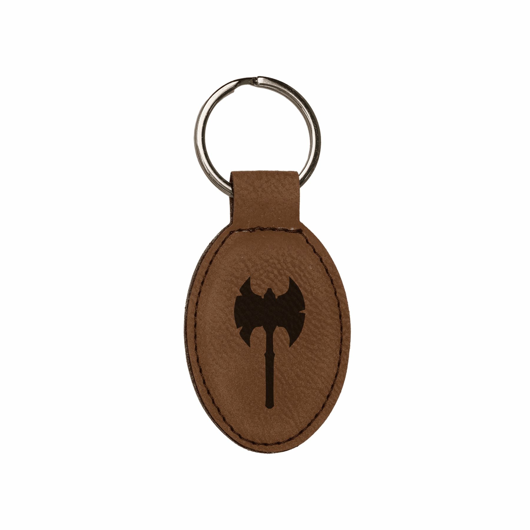 DND Gifts, Barbarian Class Symbol Engraved Leatherette Keychain, Dungeons Dragons