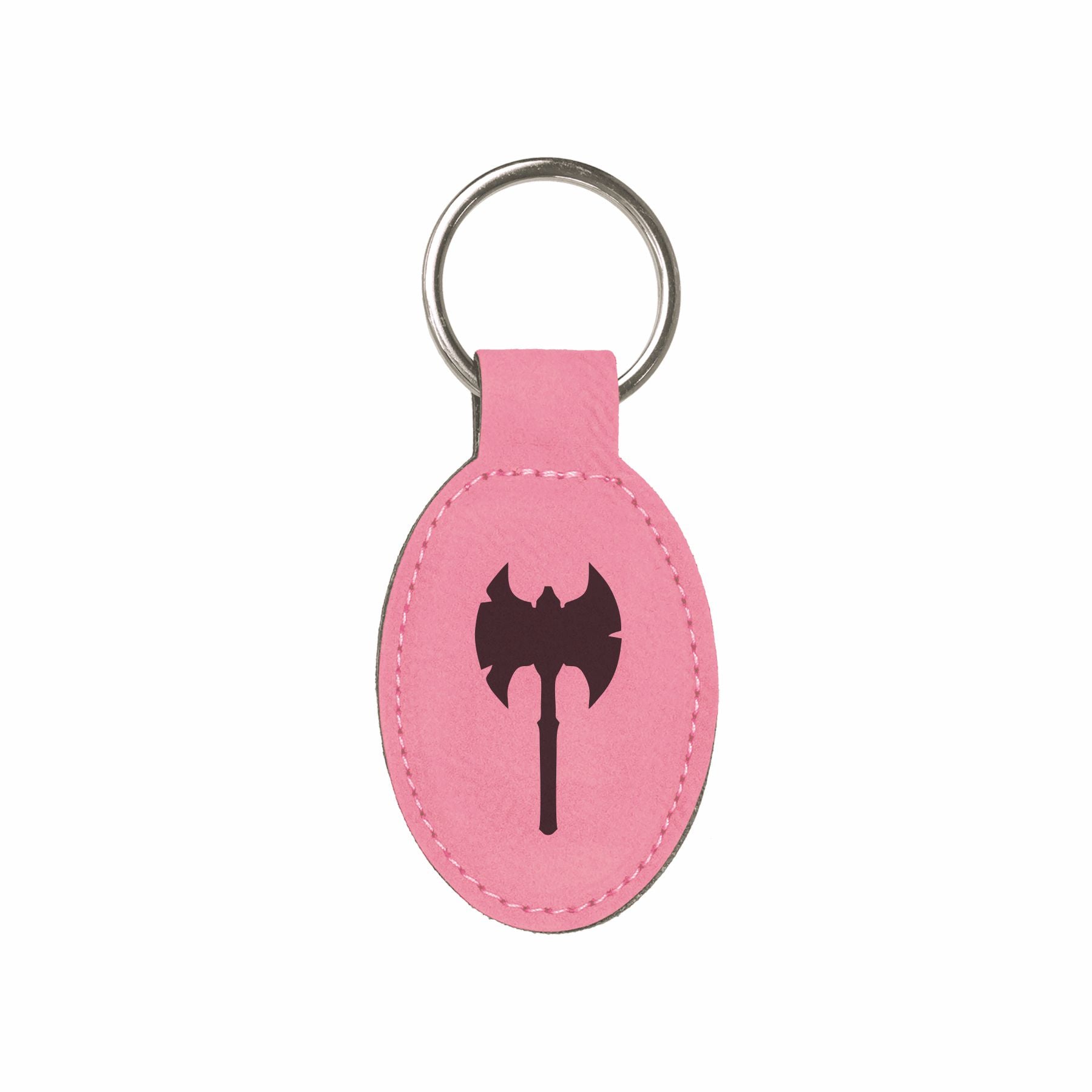 DND Gifts, Barbarian Class Symbol Engraved Leatherette Keychain, Dungeons Dragons