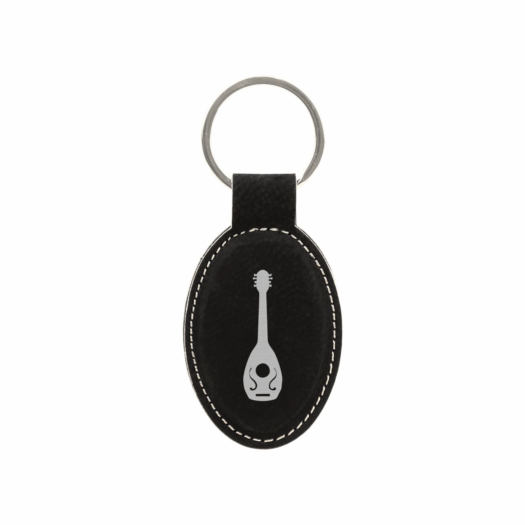 DND Gifts, Bard Class Symbol Engraved Leatherette Keychain, Dungeons Dragons