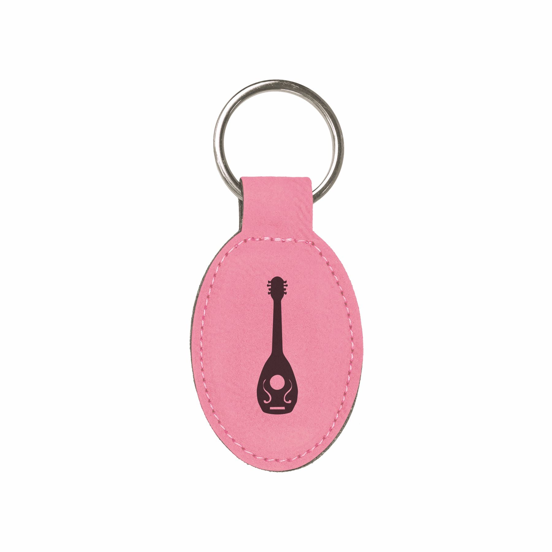 DND Gifts, Bard Class Symbol Engraved Leatherette Keychain, Dungeons Dragons
