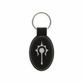 DND Gifts, Cleric Class Symbol Engraved Leatherette Keychain, Dungeons Dragons