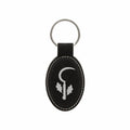 DND Gifts, Druid Class Symbol Engraved Leatherette Keychain, Dungeons Dragons