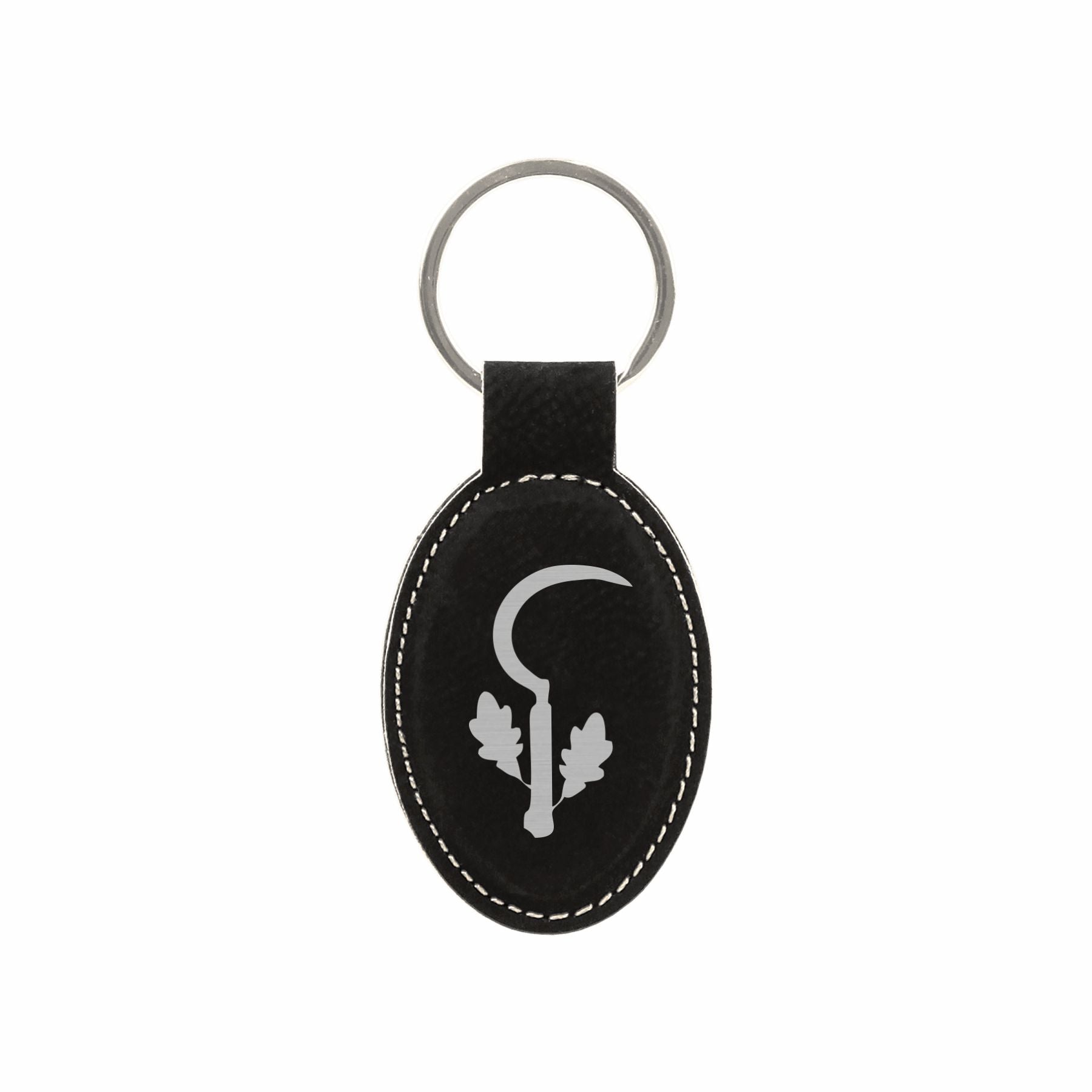 DND Gifts, Druid Class Symbol Engraved Leatherette Keychain, Dungeons Dragons