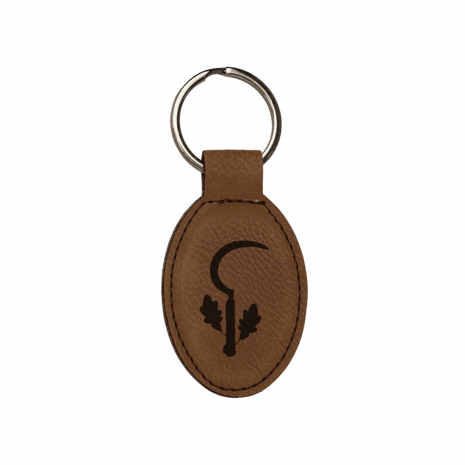 DND Gifts, Druid Class Symbol Engraved Leatherette Keychain, Dungeons Dragons