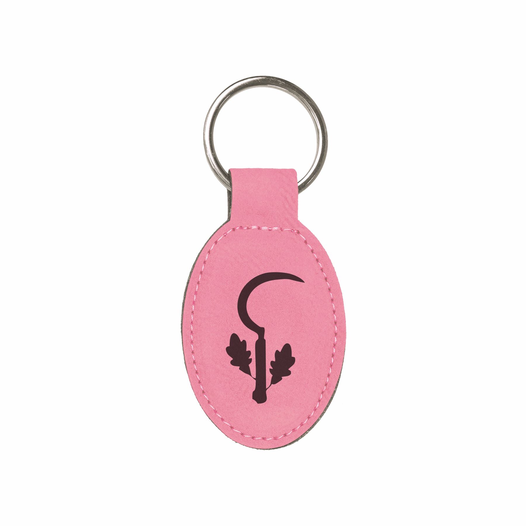 DND Gifts, Druid Class Symbol Engraved Leatherette Keychain, Dungeons Dragons