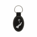 DND Gifts, Wizard Class Symbol Engraved Leatherette Keychain, Dungeons Dragons