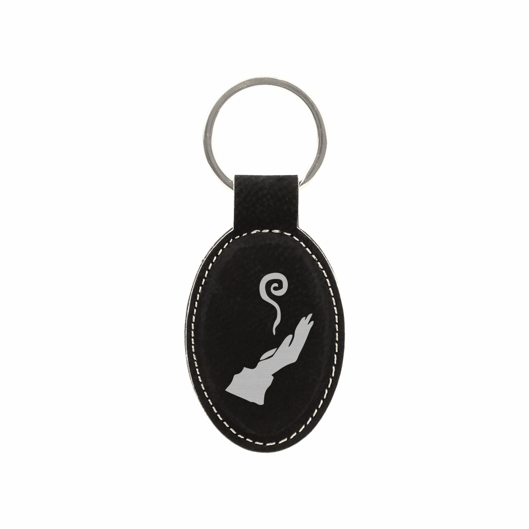 DND Gifts, Wizard Class Symbol Engraved Leatherette Keychain, Dungeons Dragons