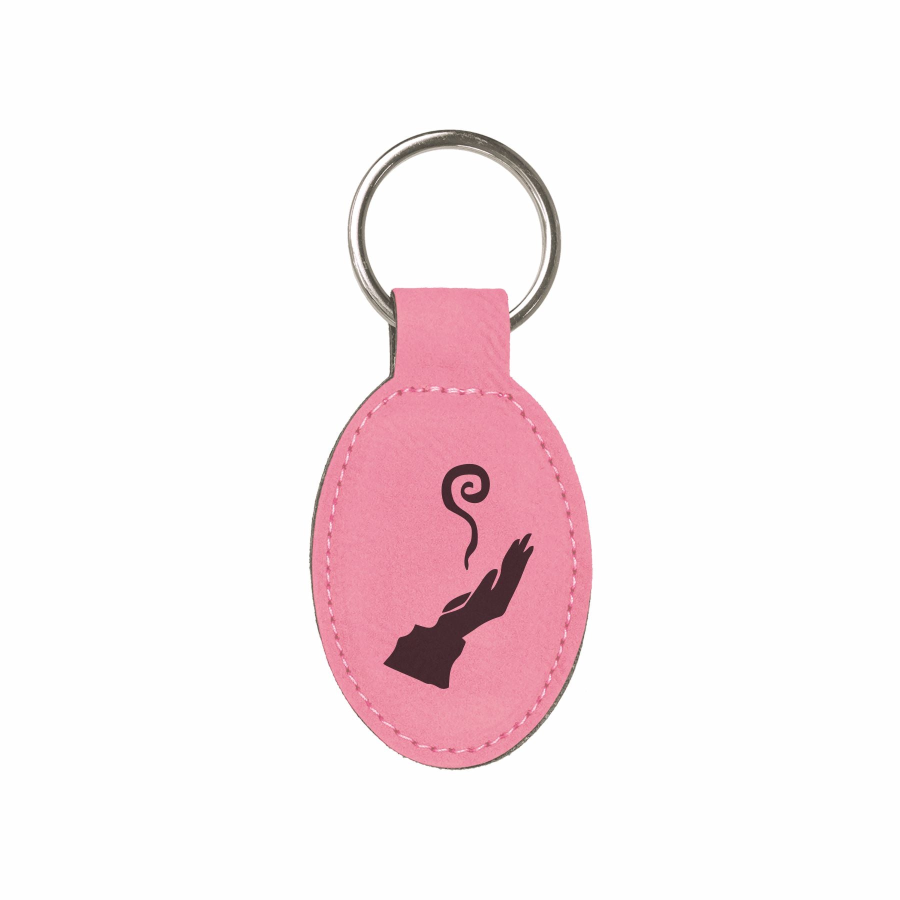 DND Gifts, Wizard Class Symbol Engraved Leatherette Keychain, Dungeons Dragons