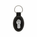 DND Gifts, Monk Class Symbol Engraved Leatherette Keychain, Dungeons Dragons