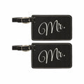 Mr. Mister Engraved Leatherette Luggage Tags 2 pack
