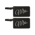 Mrs. Misses Engraved Leatherette Luggage Tags 2 pack