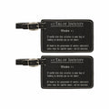 DND Gifts, Tag of Identify Funny Item Description Engraved Leatherette Luggage Tags 2 pack