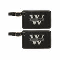 Personalized Engraved Leatherette Luggage Tags 2 pack, Monogram Design