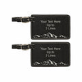 Personalized Mountain Range Leatherette Luggage Tags 2 pack, Engraved with Custom Text
