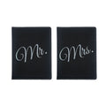 Mr. and Mrs. Engraved Leatherette Passport Holder Combo Pack