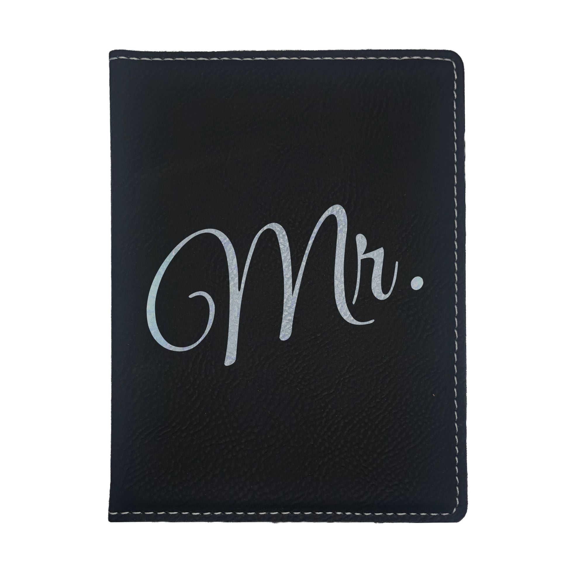 Mr. Mister Engraved Leatherette Passport Holder
