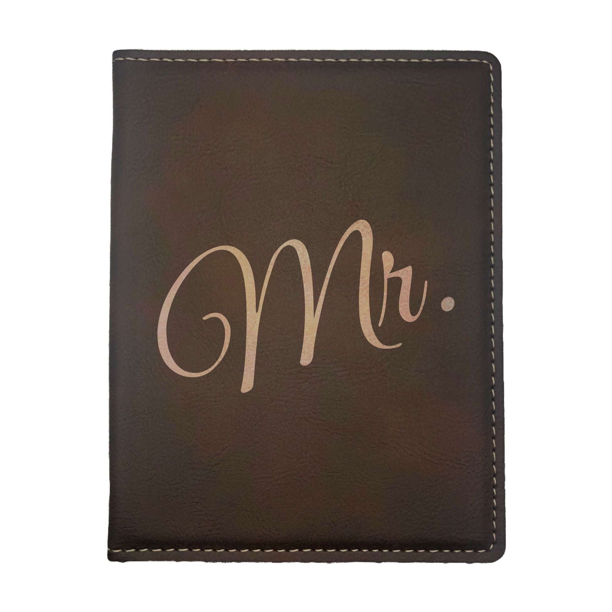 Mr. Mister Engraved Leatherette Passport Holder