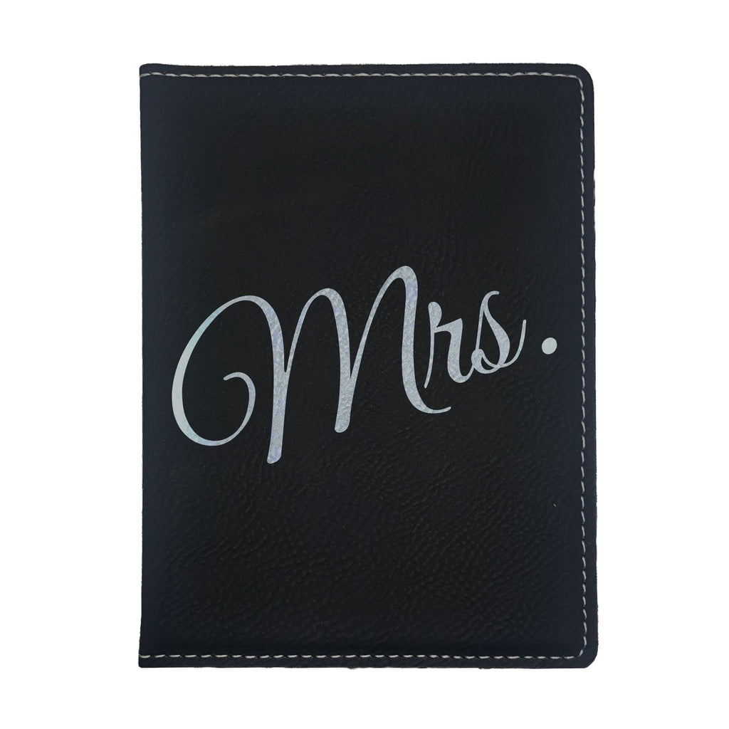 Mrs. Misses Engraved Leatherette Passport Holder