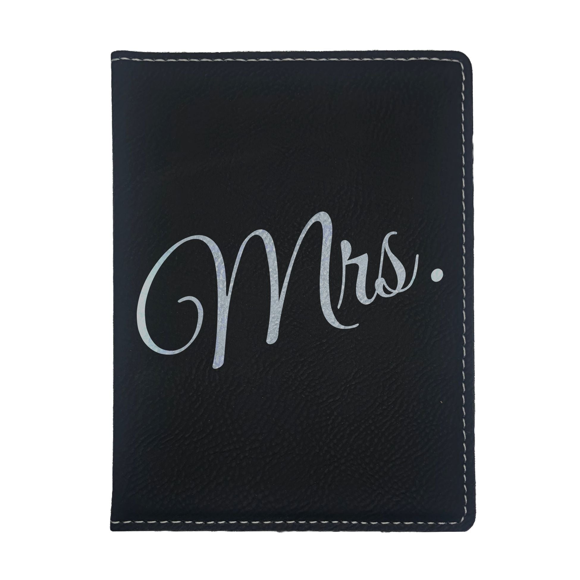 Mrs. Misses Engraved Leatherette Passport Holder