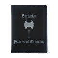 Barbarian Papers of Traveling Engraved Leatherette Passport Holder, Dungeons Dragons DND Gift
