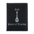 Bard Papers of Traveling Engraved Leatherette Passport Holder, Dungeons Dragons DND Gift