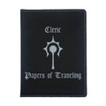 Cleric Papers of Traveling Engraved Leatherette Passport Holder, Dungeons Dragons DND Gift