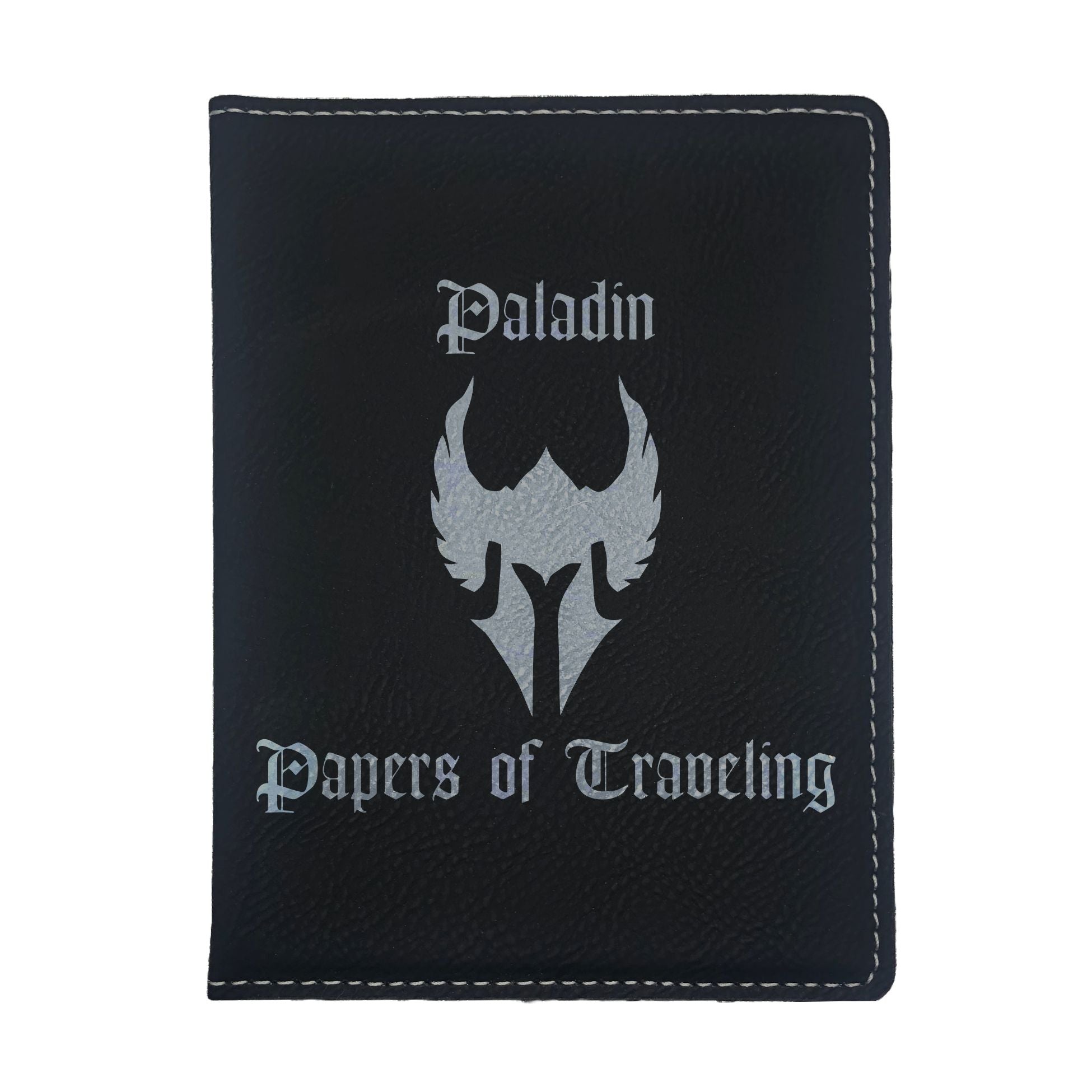 Paladin Papers of Traveling Engraved Leatherette Passport Holder, Dungeons Dragons DND Gift