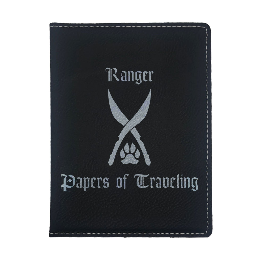 Ranger Papers of Traveling Engraved Leatherette Passport Holder, Dungeons Dragons DND Gift