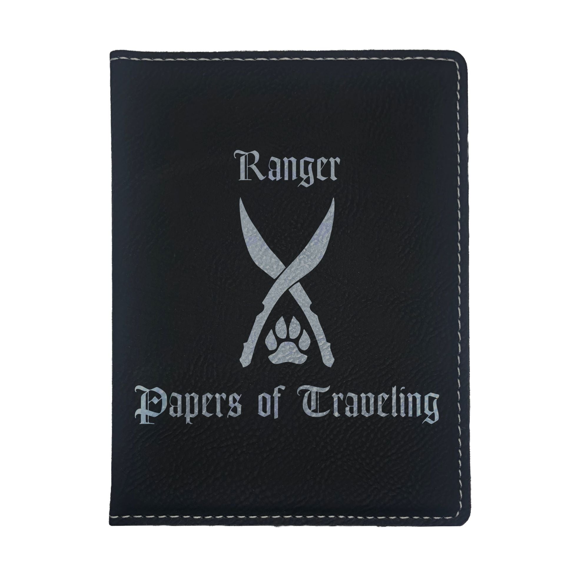Ranger Papers of Traveling Engraved Leatherette Passport Holder, Dungeons Dragons DND Gift