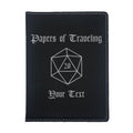 Personalized Papers of Traveling D20 Engraved Leatherette Passport Holder, DND Gifts Dungeons Dragons