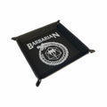 DND Dice Tray Barbarian Class Symbol with Dragon Engraved Leatherette Snap Tray, DND Gifts Dungeons Dragons