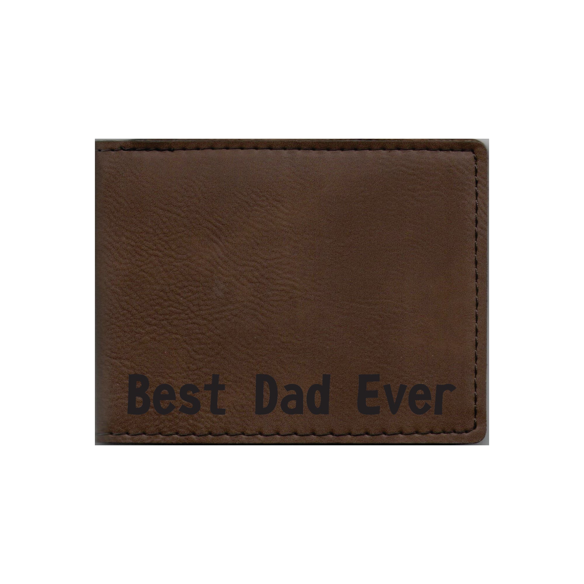 Best Dad Ever Engraved Leatherette Bi-fold Wallet, Dad Gift