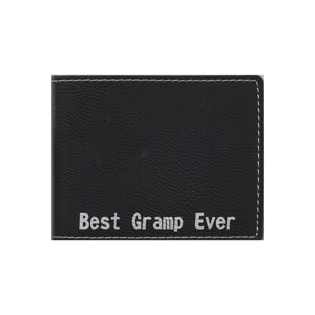 Best Gramp Ever Engraved Leatherette Bi-fold Wallet, Gramp Gift