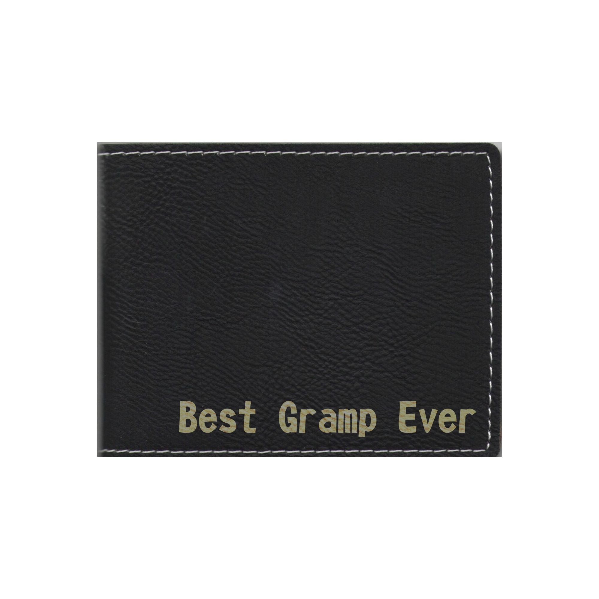 Best Gramp Ever Engraved Leatherette Bi-fold Wallet, Gramp Gift