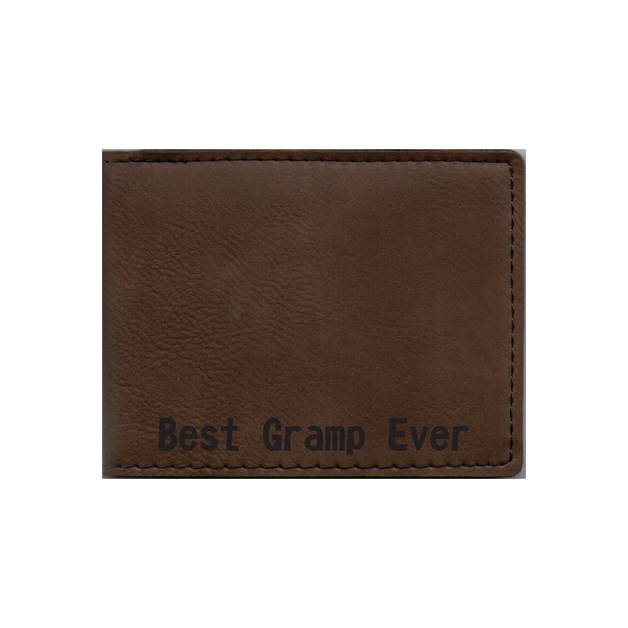 Best Gramp Ever Engraved Leatherette Bi-fold Wallet, Gramp Gift