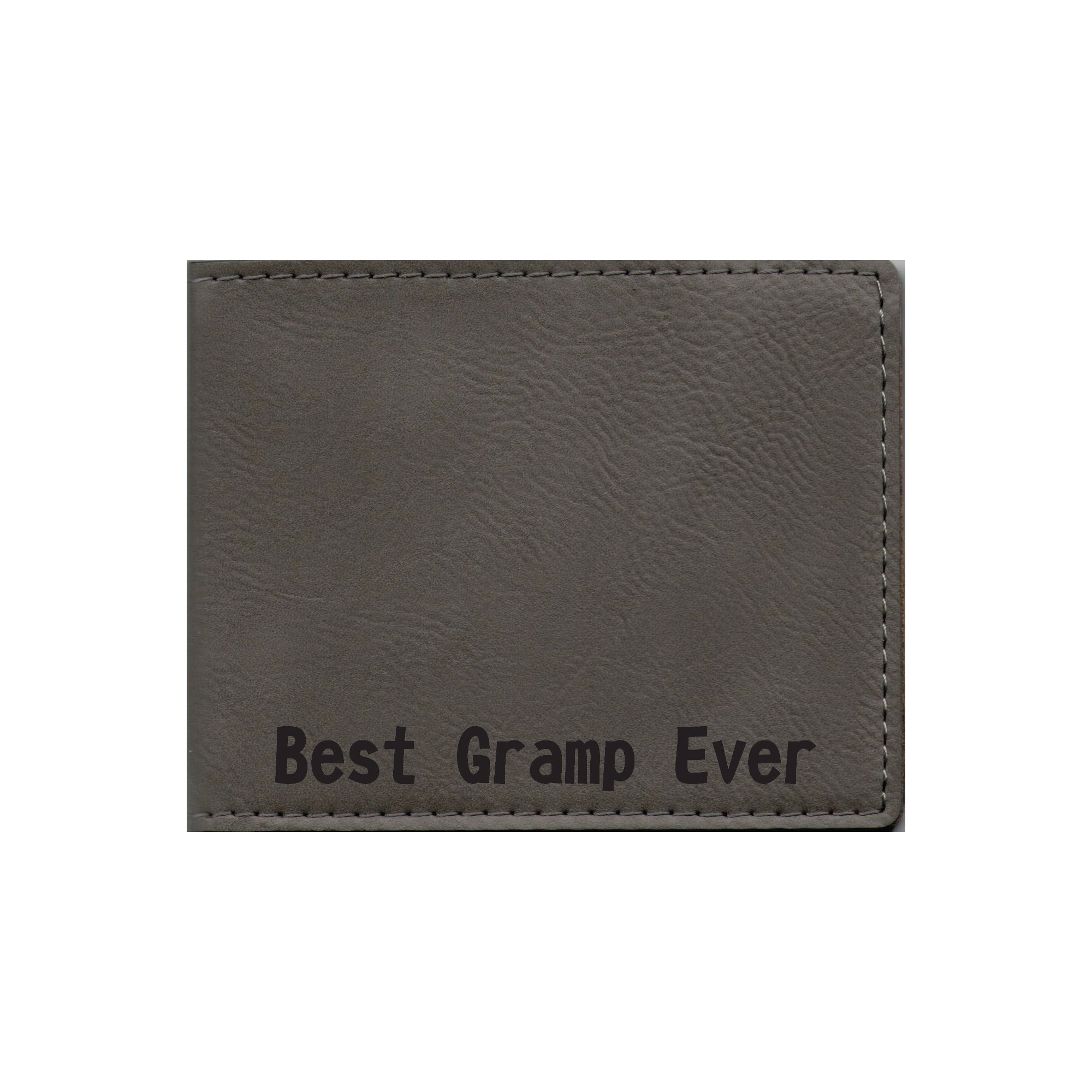 Best Gramp Ever Engraved Leatherette Bi-fold Wallet, Gramp Gift
