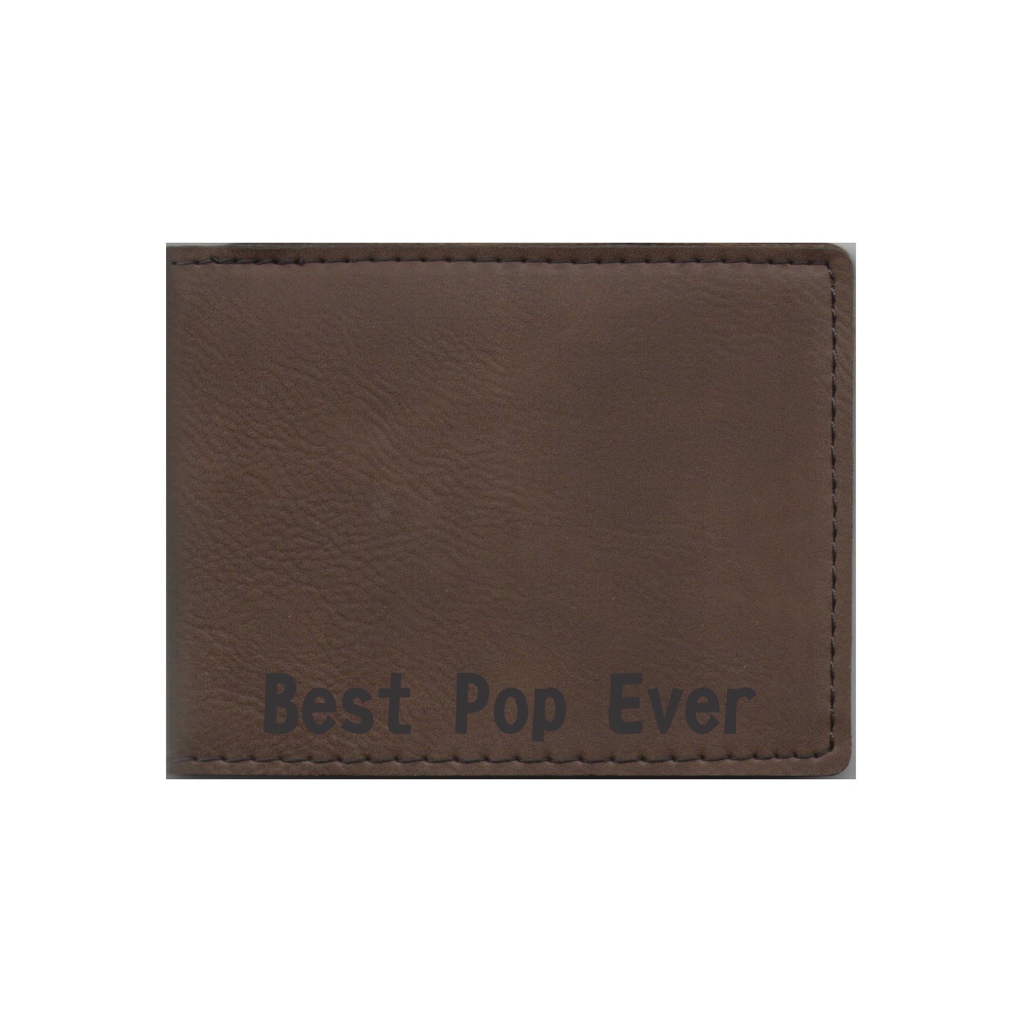 Best Pop Ever Engraved Leatherette Bi-fold Wallet, Pop Gift