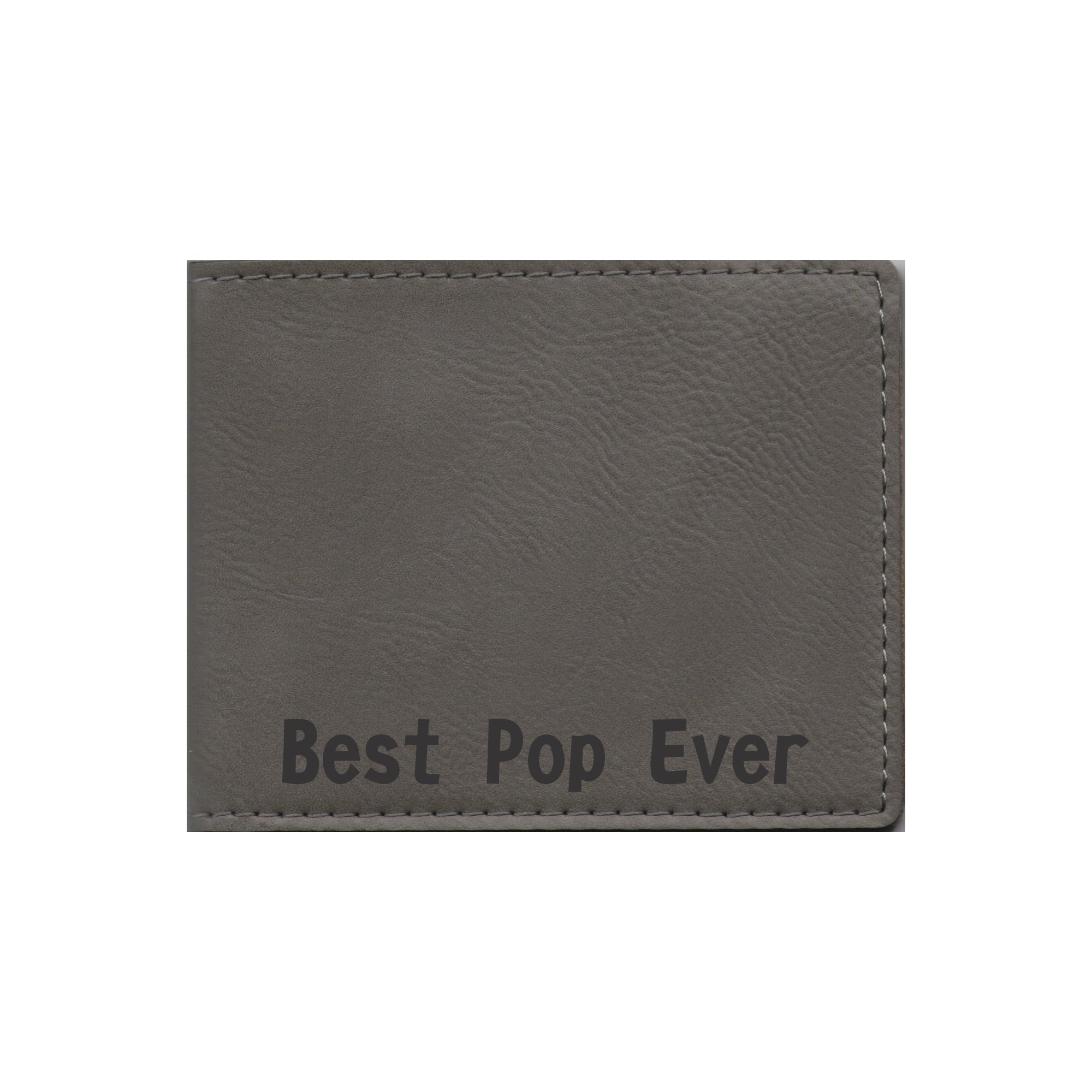 Best Pop Ever Engraved Leatherette Bi-fold Wallet, Pop Gift