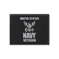 United States Navy Veteran Engraved Leatherette Bi-fold Wallet, Military Gifts