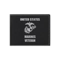 United States Marines Veteran Engraved Leatherette Bi-fold Wallet, Military Gifts