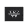 Personalized Leatherette Bi-fold Wallet Engraved Monogram Design with Custom Name Initial